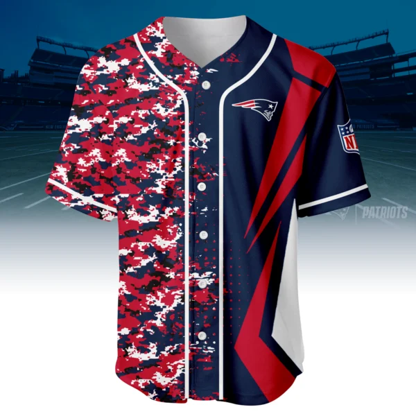 New England Patriots 3D Baseball Jersey Custom Name & Number
