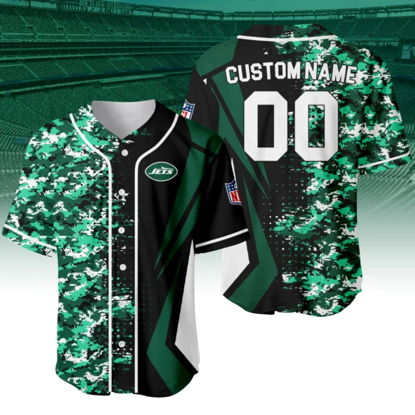 New York Jets 3D Baseball Jersey Custom Name & Number