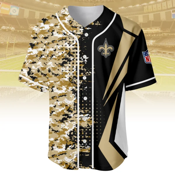New Orleans Saints 3D Baseball Jersey Custom Name & Number