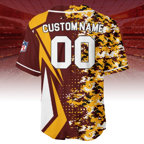 Washington Commanders 3D Baseball Jersey Custom Name & Number