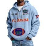 Florida Gators Quarter-Zip Waffle Knit Hoodie Custom Your Name