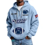 Penn State Nittany Lions Quarter-Zip Waffle Knit Hoodie Custom Your Name