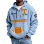 Tennessee Volunteers Quarter-Zip Waffle Knit Hoodie Custom Your Name