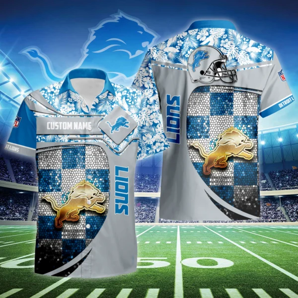 Detroit Lions 3D Hawaiian Shirt 2026 Limited Custom Name