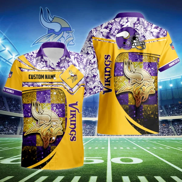 Minnesota Vikings 3D Hawaiian Shirt 2026 Limited Custom Name
