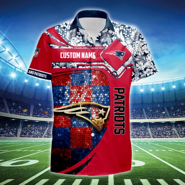 New England Patriots 3D Hawaiian Shirt 2026 Limited Custom Name