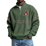 Arizona Diamondbacks Waffle Knit Quarter-Zip Long Sleeve Shirt