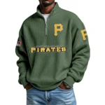 Pittsburgh Pirates Waffle Knit Quarter-Zip Long Sleeve Shirt
