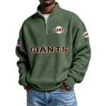 San Francisco Giants Waffle Knit Quarter-Zip Long Sleeve Shirt