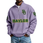 Baylor Bears Waffle Knit Quarter-Zip Long Sleeve Shirt