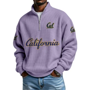California Golden Bears Waffle Knit Quarter-Zip Long Sleeve Shirt
