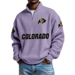 Colorado Buffaloes Waffle Knit Quarter-Zip Long Sleeve Shirt