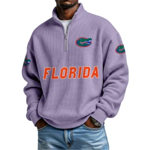 Florida Gators Waffle Knit Quarter-Zip Long Sleeve Shirt