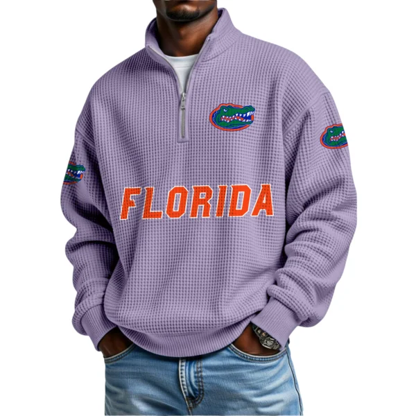 Florida Gators Waffle Knit Quarter-Zip Long Sleeve Shirt