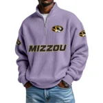 Missouri Tigers Waffle Knit Quarter-Zip Long Sleeve Shirt