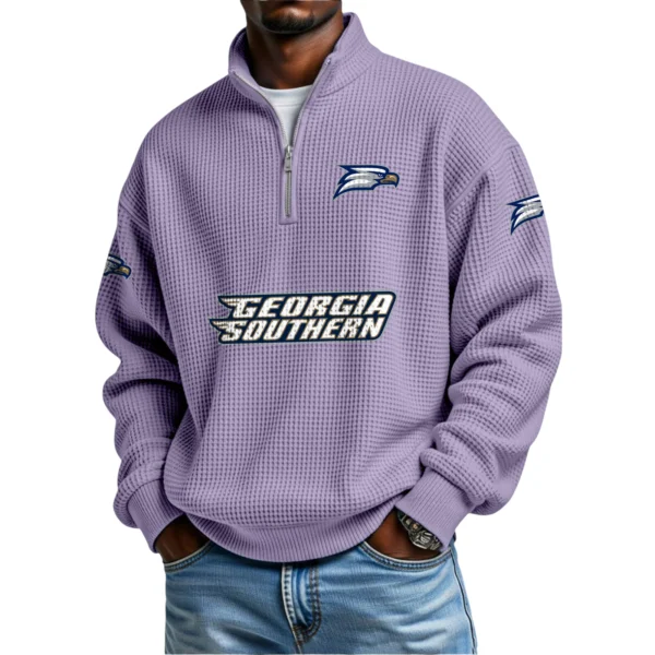 Georgia Southern Eagles Waffle Knit Quarter-Zip Long Sleeve Shirt