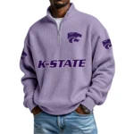 Kansas State Wildcats Waffle Knit Quarter-Zip Long Sleeve Shirt