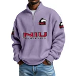 Northern Illinois Huskies Waffle Knit Quarter-Zip Long Sleeve Shirt