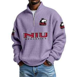 Northern Illinois Huskies Waffle Knit Quarter-Zip Long Sleeve Shirt