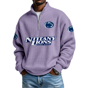Penn State Nittany Lions Waffle Knit Quarter-Zip Long Sleeve Shirt