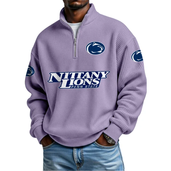 Penn State Nittany Lions Waffle Knit Quarter-Zip Long Sleeve Shirt