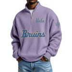UCLA Bruins Waffle Knit Quarter-Zip Long Sleeve Shirt