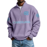 North Carolina Tar Heels Waffle Knit Quarter-Zip Long Sleeve Shirt