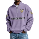 Vanderbilt Commodores Waffle Knit Quarter-Zip Long Sleeve Shirt