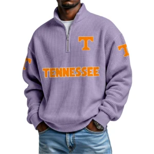 Tennessee Volunteers Waffle Knit Quarter-Zip Long Sleeve Shirt