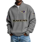 Baltimore Ravens Waffle Knit Quarter-Zip Long Sleeve Shirt