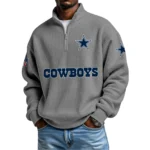 Dallas Cowboys Waffle Knit Quarter-Zip Long Sleeve Shirt