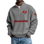 Tampa Bay Buccaneers Waffle Knit Quarter-Zip Long Sleeve Shirt