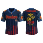 Pittsburgh Steelers x US USMC 250th Birthday V-Neck Short Sleeve Jersey 3D Limited 2026 Custom Name