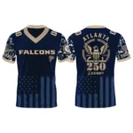 Atlanta Falcons US Navy 250th Birthday V-Neck Short Sleeve Jersey 3D Limited 2026 Custom Name