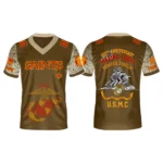 New Orleans Saints x USMC 250th Birthday Celebration V-Neck Short Sleeve Jersey 3D Limited 2026 Custom Name & Number