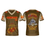 San Francisco 49ers x USMC 250th Birthday Celebration V-Neck Short Sleeve Jersey 3D Limited 2026 Custom Name & Number