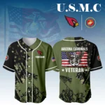 Arizona Cardinals x USMC Veteran 3D Baseball Jersey Limited 2026 Custom Your Name