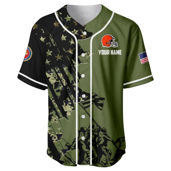 Cleveland Browns x USMC Veteran 3D Baseball Jersey Limited 2026 Custom Your Name