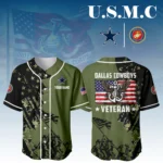 Dallas Cowboys x USMC Veteran 3D Baseball Jersey Limited 2026 Custom Your Name