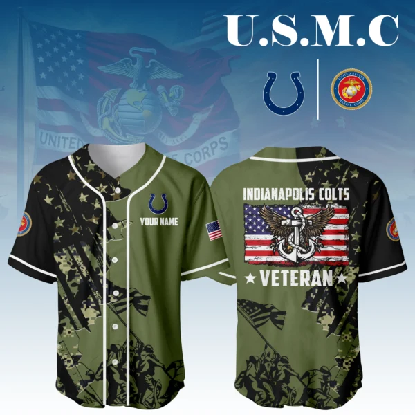 Indianapolis Colts x USMC Veteran 3D Baseball Jersey Limited 2026 Custom Your Name
