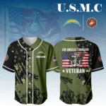 Los Angeles Chargers x USMC Veteran 3D Baseball Jersey Limited 2026 Custom Your Name