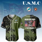 Miami Dolphins x USMC Veteran 3D Baseball Jersey Limited 2026 Custom Your Name