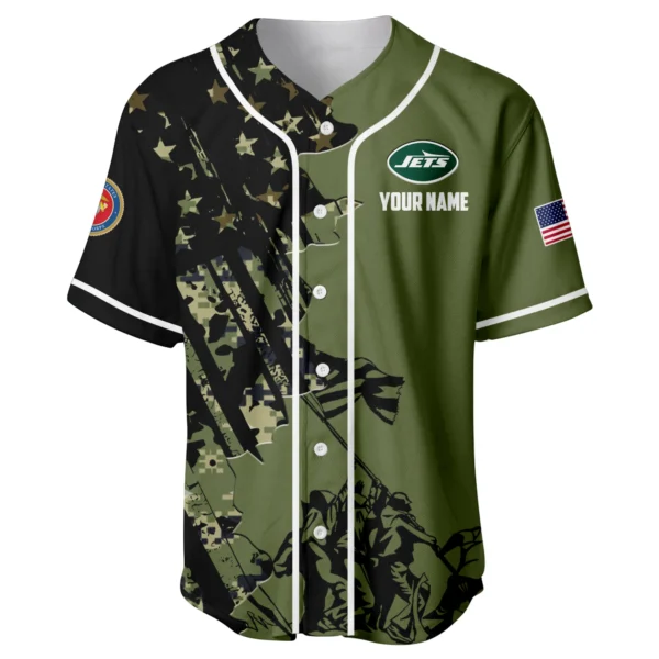 New York Jets x USMC Veteran 3D Baseball Jersey Limited 2026 Custom Your Name