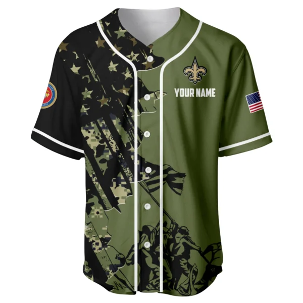 New Orleans Saints x USMC Veteran 3D Baseball Jersey Limited 2026 Custom Your Name