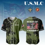 New Orleans Saints x USMC Veteran 3D Baseball Jersey Limited 2026 Custom Your Name