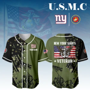 New York Giants x USMC Veteran 3D Baseball Jersey Limited 2026 Custom Your Name