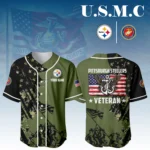 Pittsburgh Steelers x USMC Veteran 3D Baseball Jersey Limited 2026 Custom Your Name