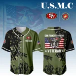 San Francisco 49ers x USMC Veteran 3D Baseball Jersey Limited 2026 Custom Your Name