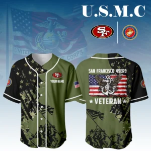 San Francisco 49ers x USMC Veteran 3D Baseball Jersey Limited 2026 Custom Your Name