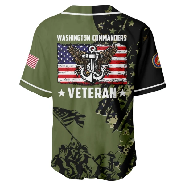 Washington Commanders x USMC Veteran 3D Baseball Jersey Limited 2026 Custom Your Name